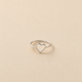 Anello Cuore Aperto Argento