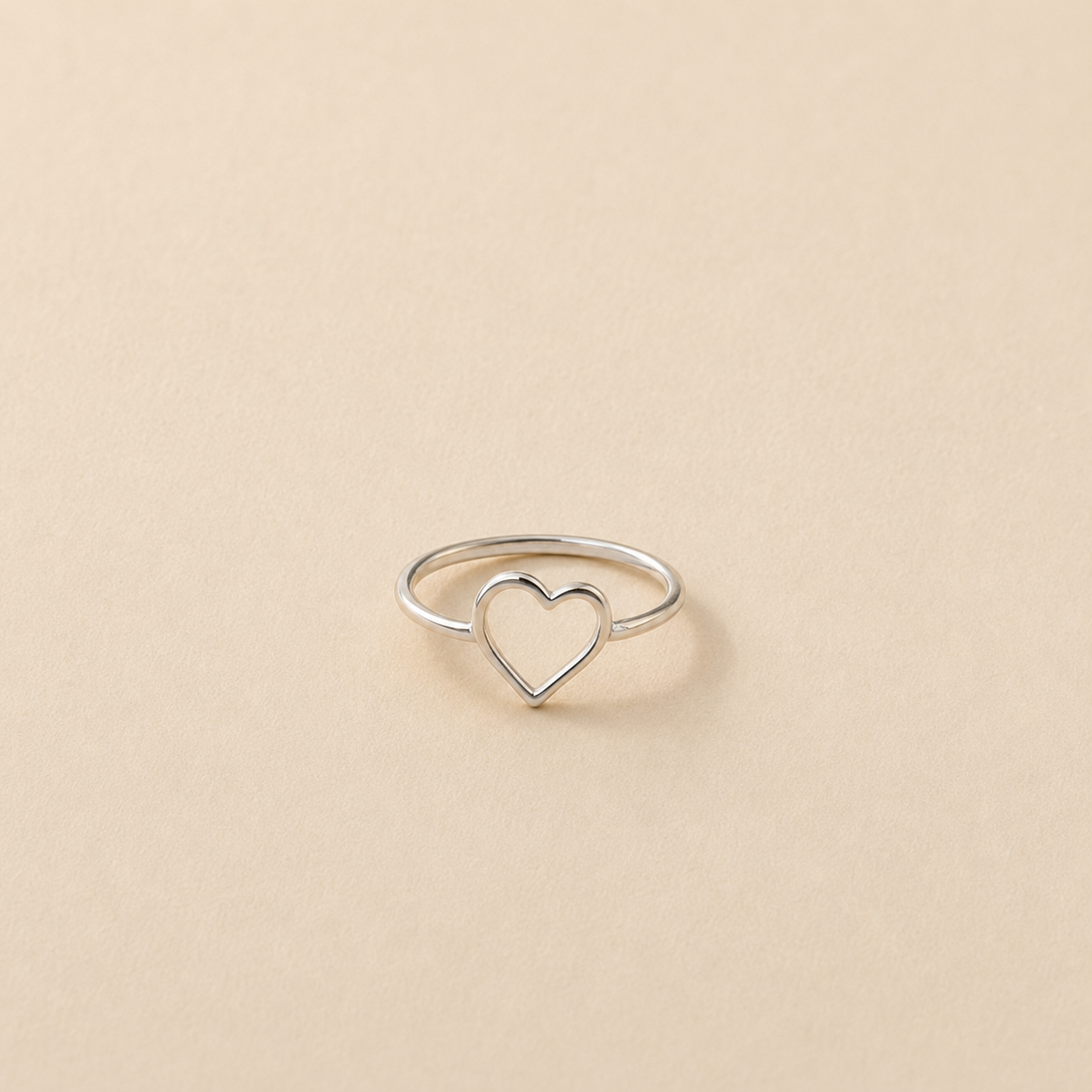 Anello Cuore Aperto Argento