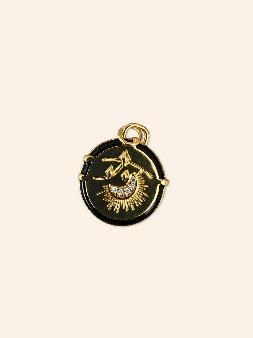 Charm Medaglione Notte Stella e Luna – Midnight Coin