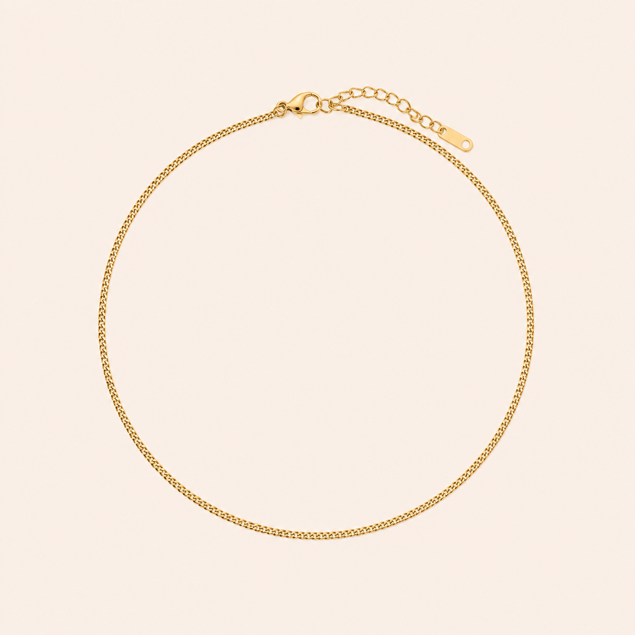 Collana Choker Curb Chain Dorata
