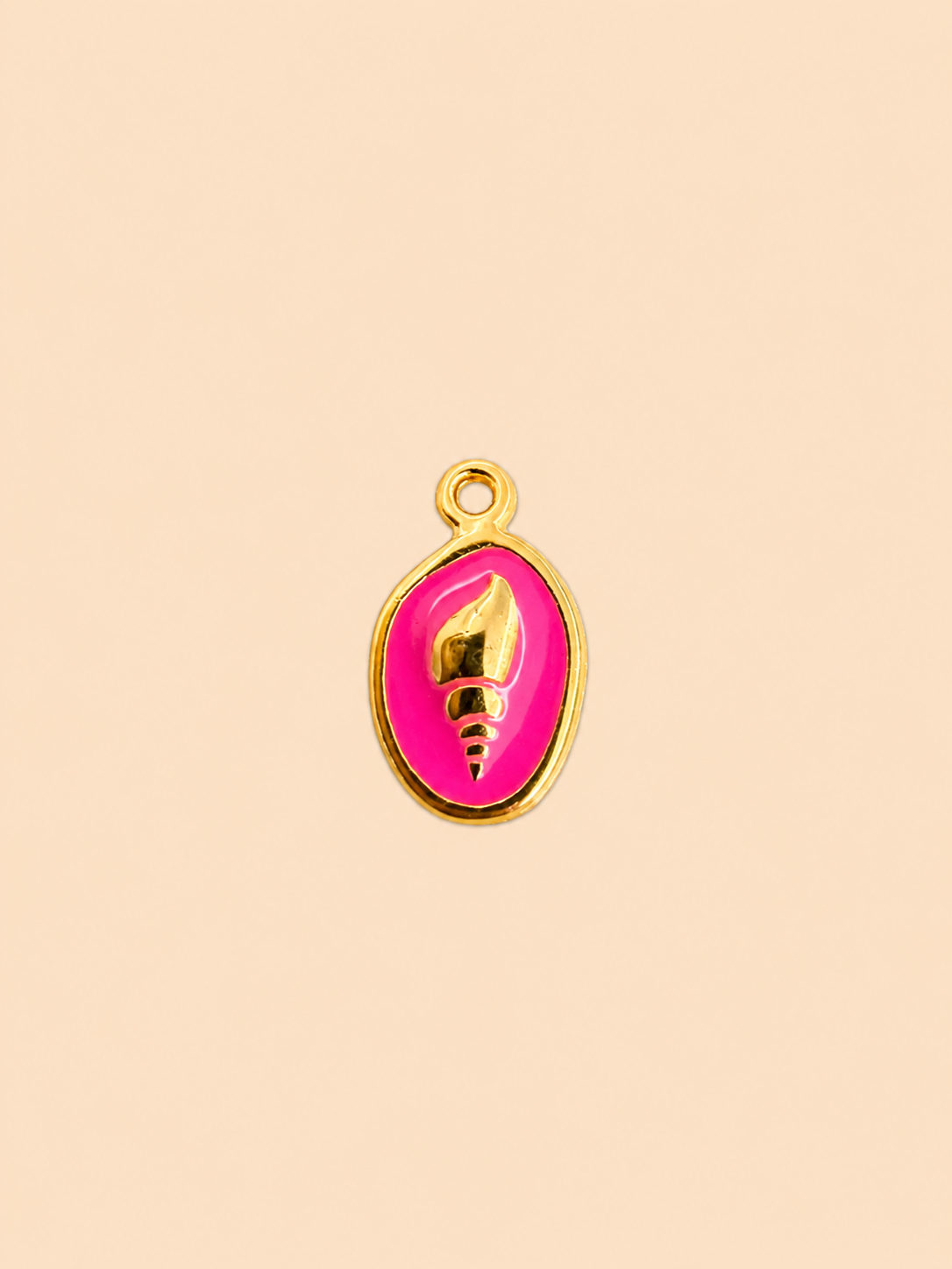 Charm Medaglione Conchiglia Fucsia – Shell Cameo Pink