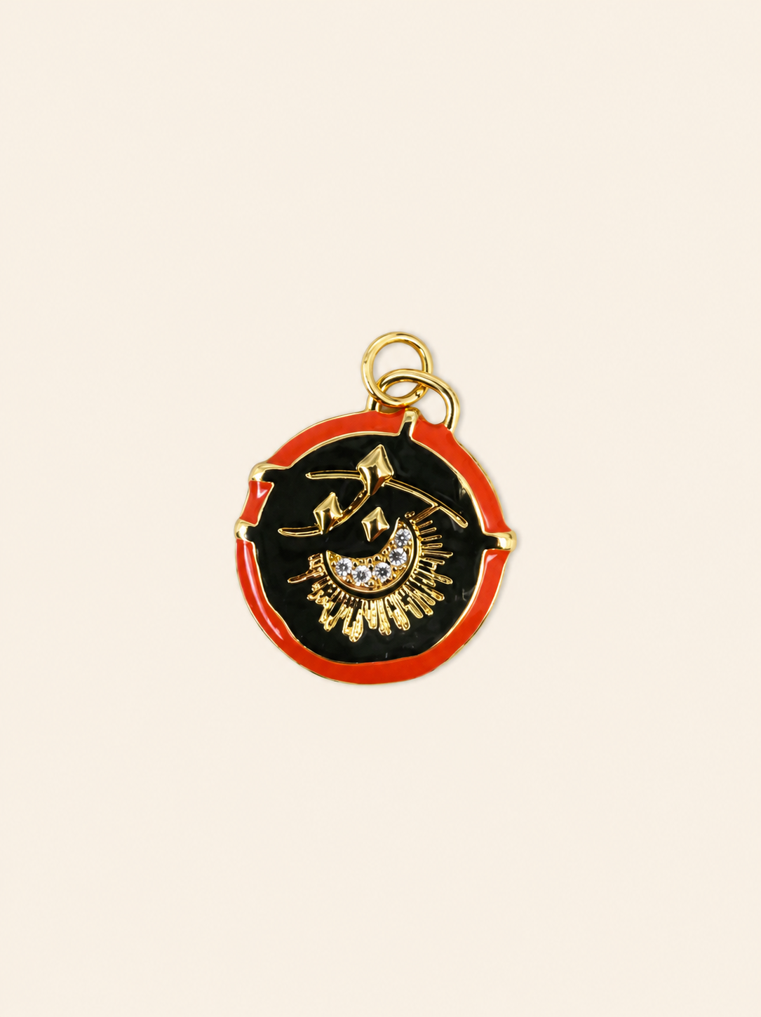 Charm Medaglione Notte Stella e Luna – Midnight Coin