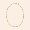 Collana Catena Paperclip Texturizzata Dorata