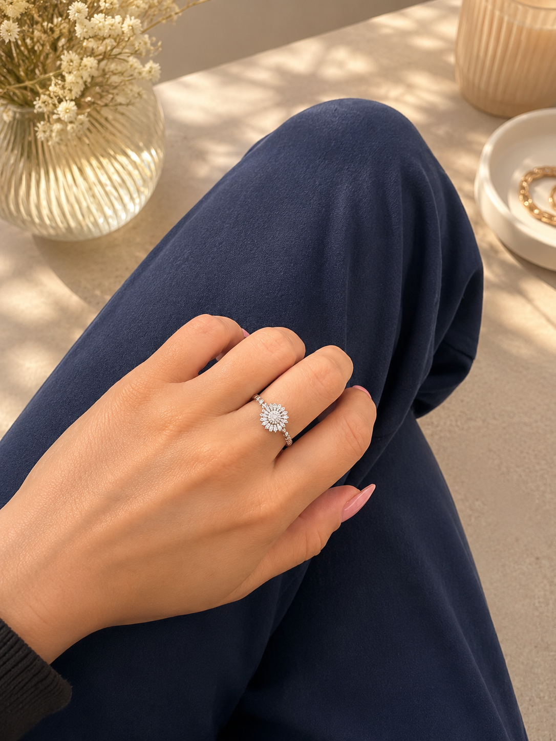 Anello Margherita Argento