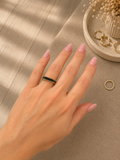 Anello Fascia Nera e Oro