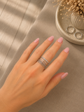 Set 3 Anelli Argento Mix