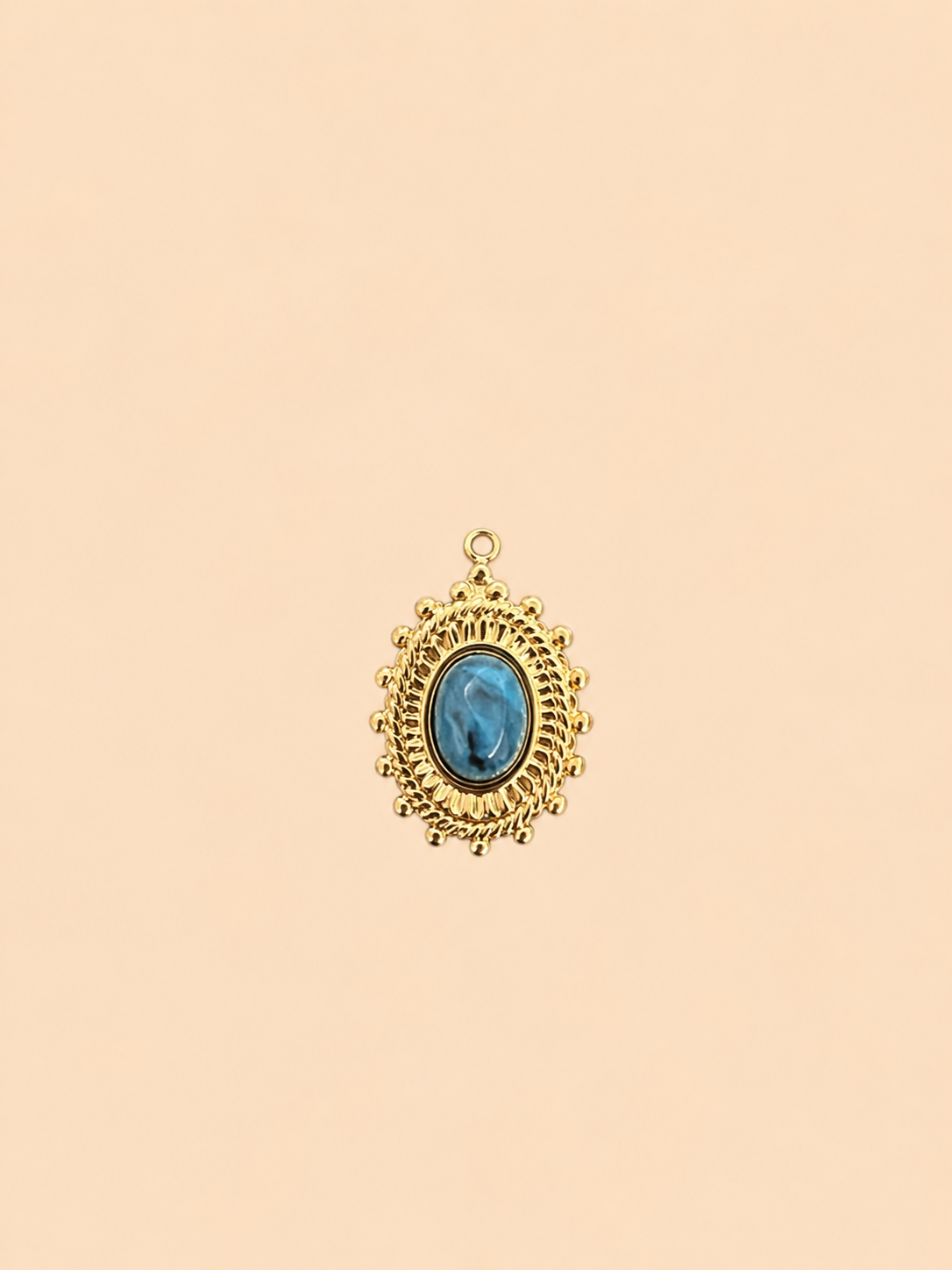 Charm Medaglione Turchese – Turquoise Cameo