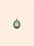 Charm Medaglione Cristallo Verde – Emerald Oval