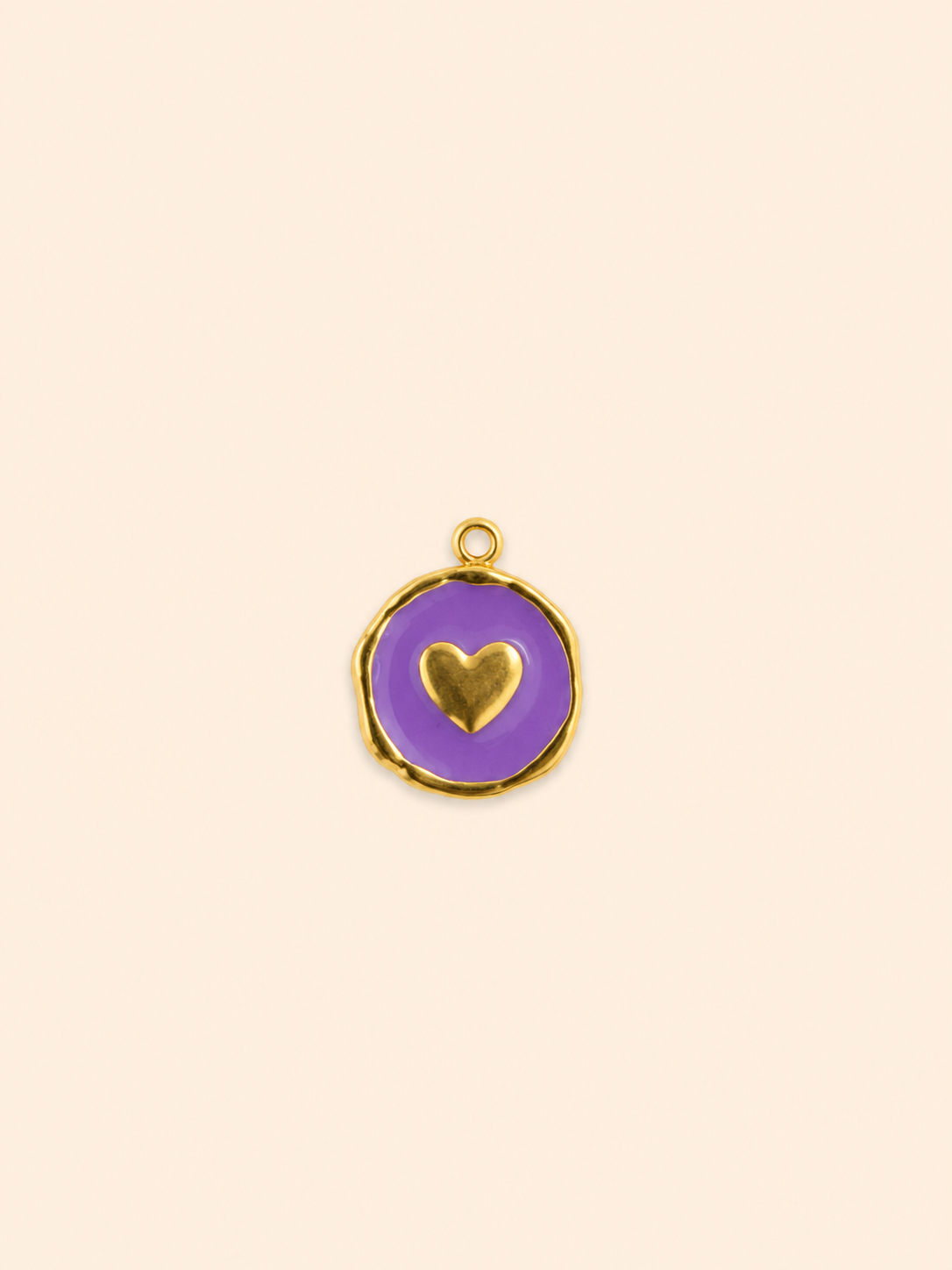 Charm Moneta Cuore Smaltata – Love Coin