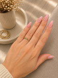 Anello Onda Pallini Oro