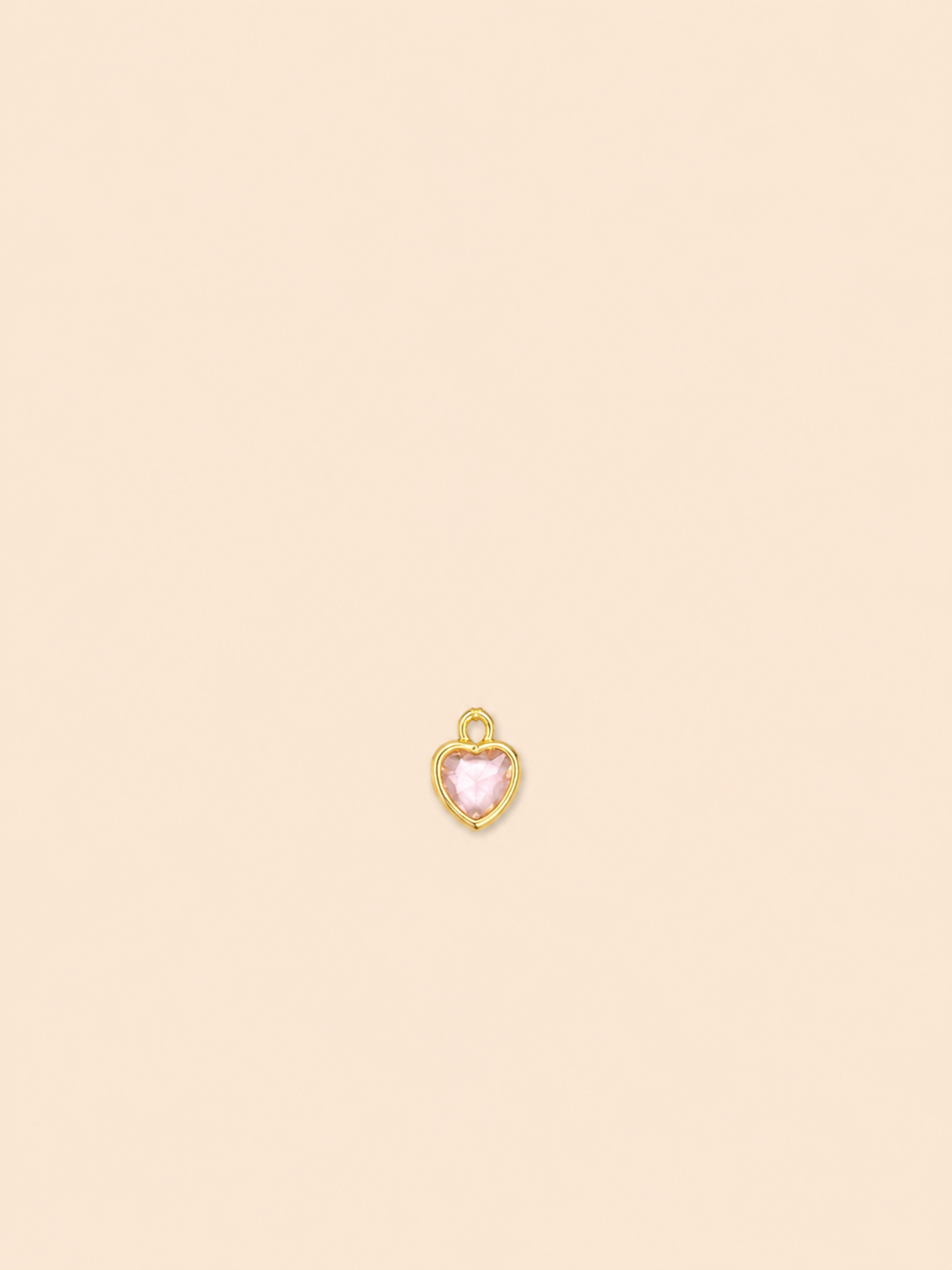 Charm Cuore Rosa – Rose Quartz Heart