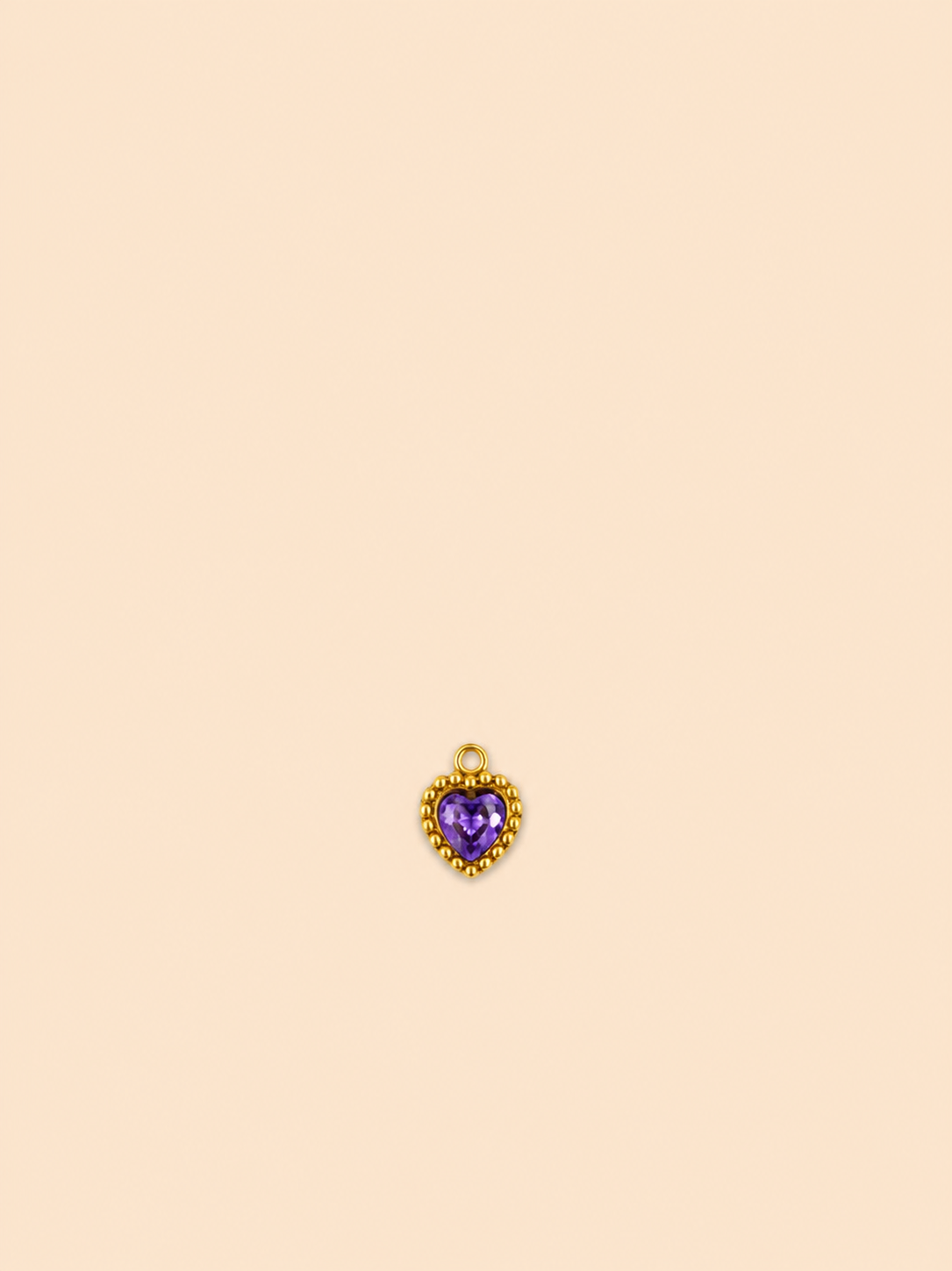 Charm Cuore Ametista – Violet Heart