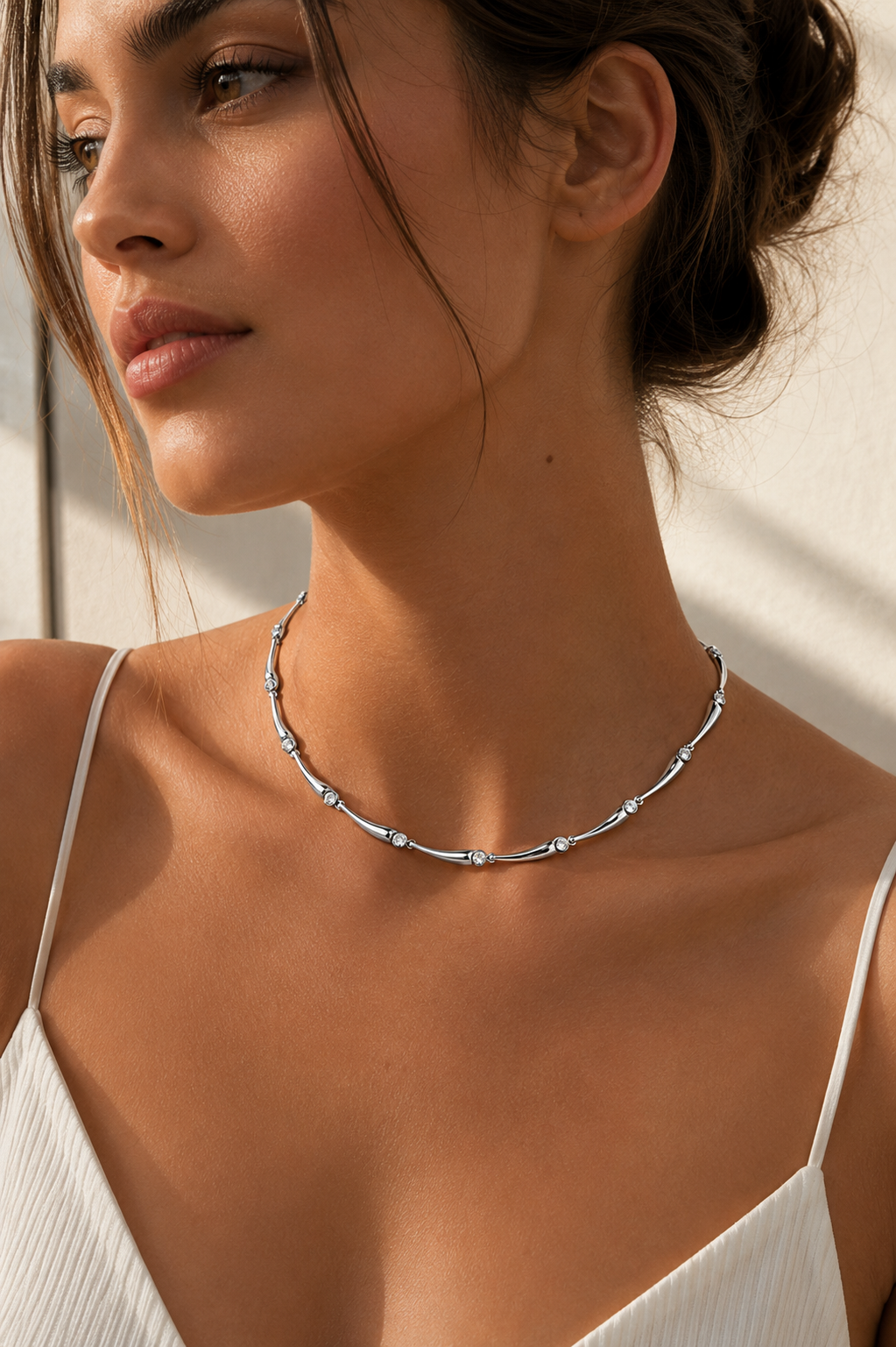 Collana Tubolare Argento