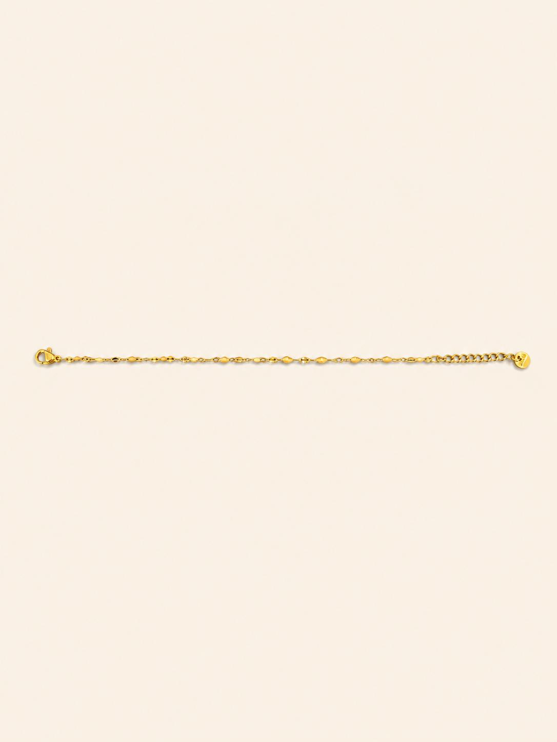 Bracciale Catena con Micro-Dischetti Dorati