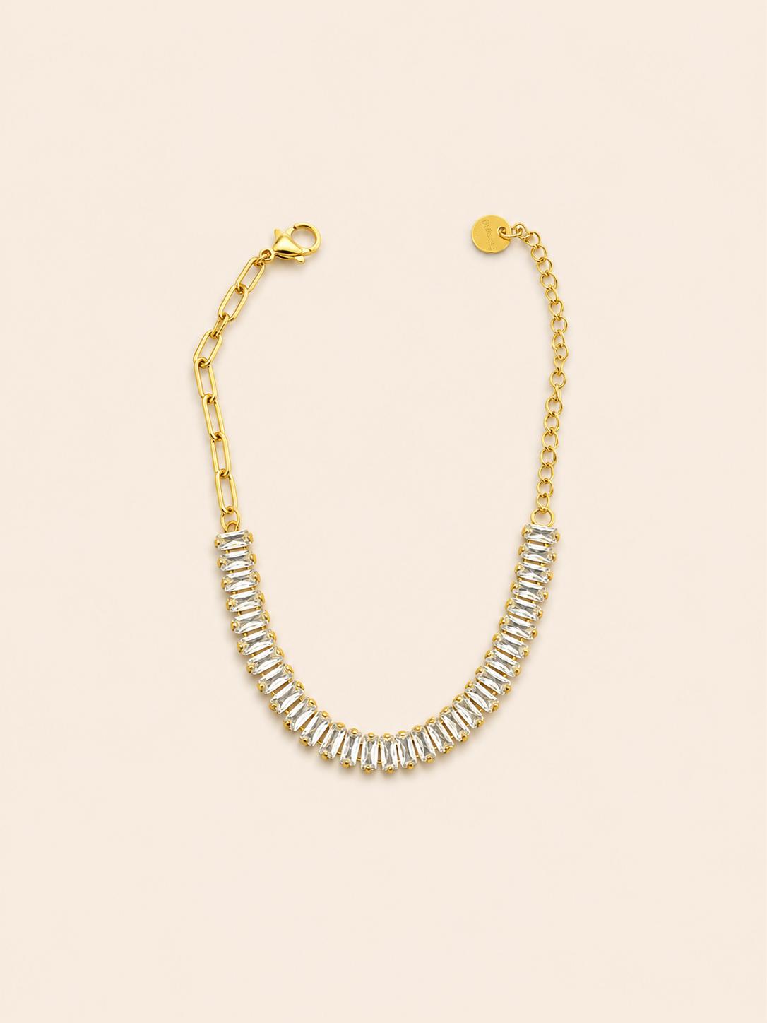 Bracciale Tennis Baguette con Cristalli