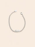 Bracciale con Nome – Catena Grumetta Argento