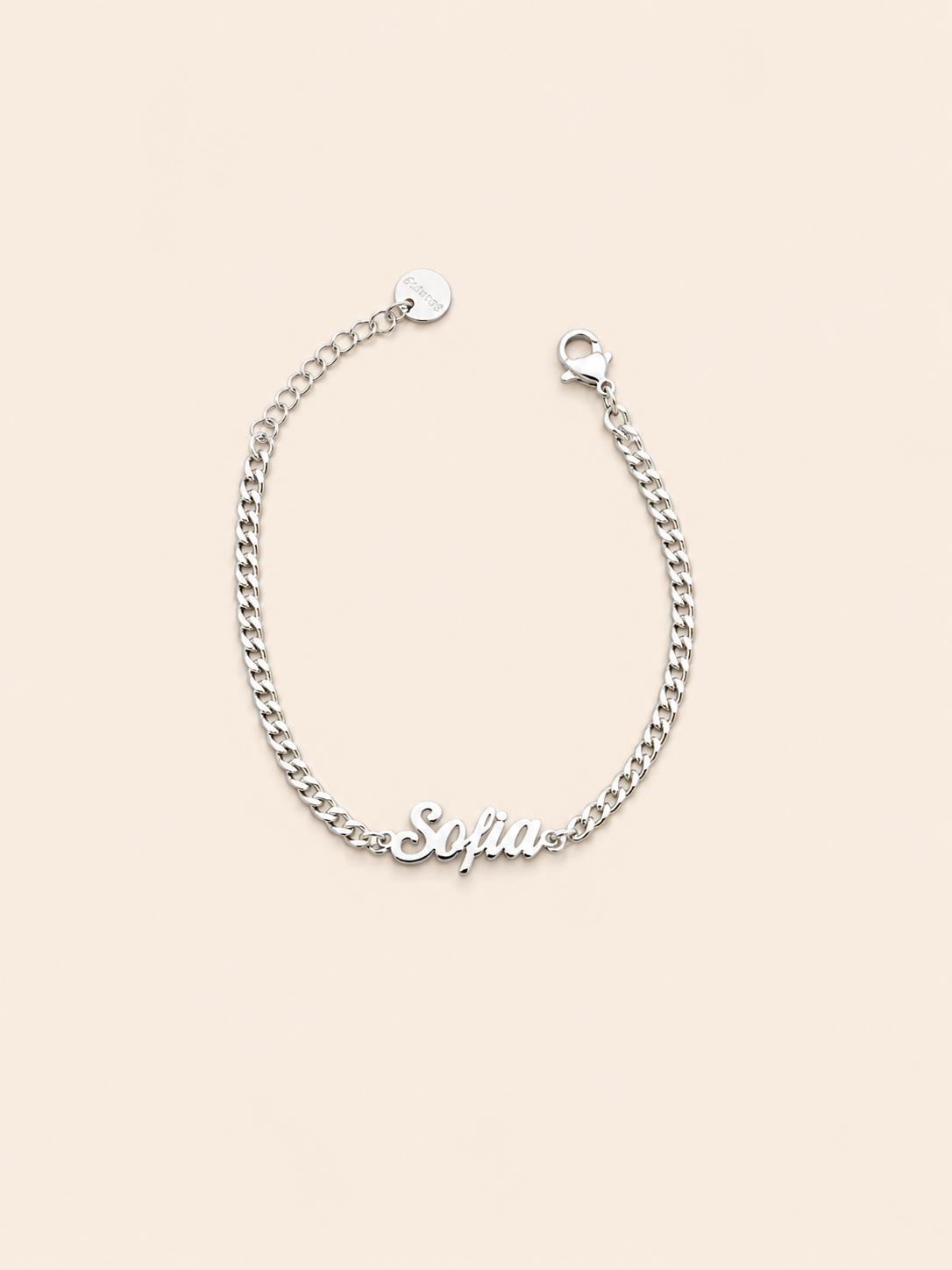 Bracciale con Nome – Catena Grumetta Argento