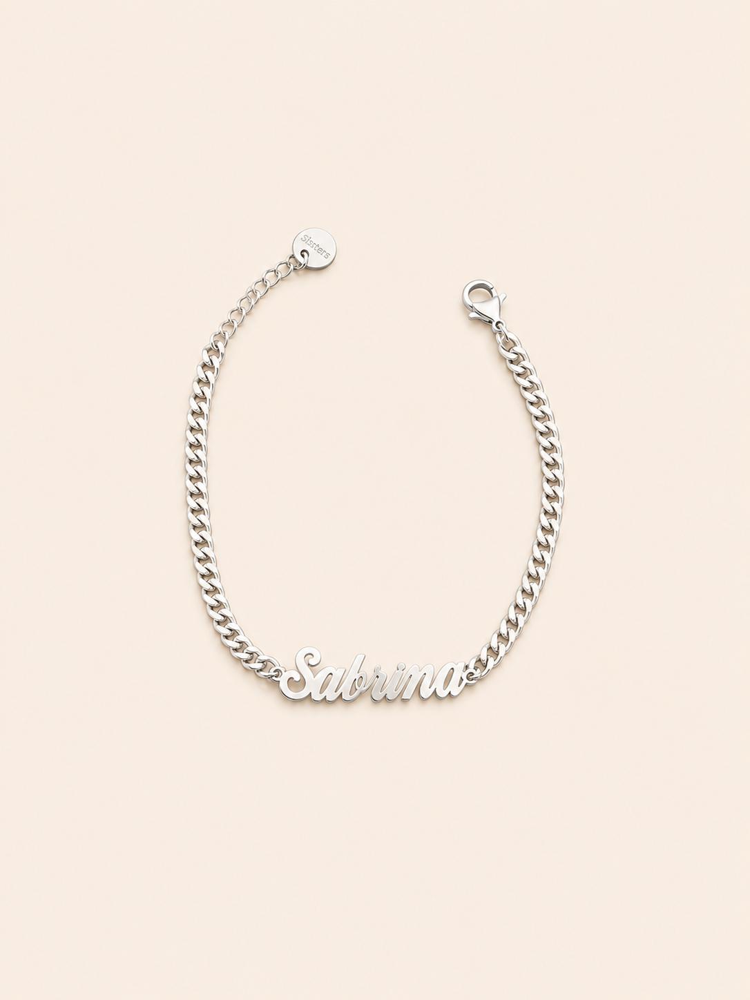 Bracciale con Nome – Catena Grumetta Argento
