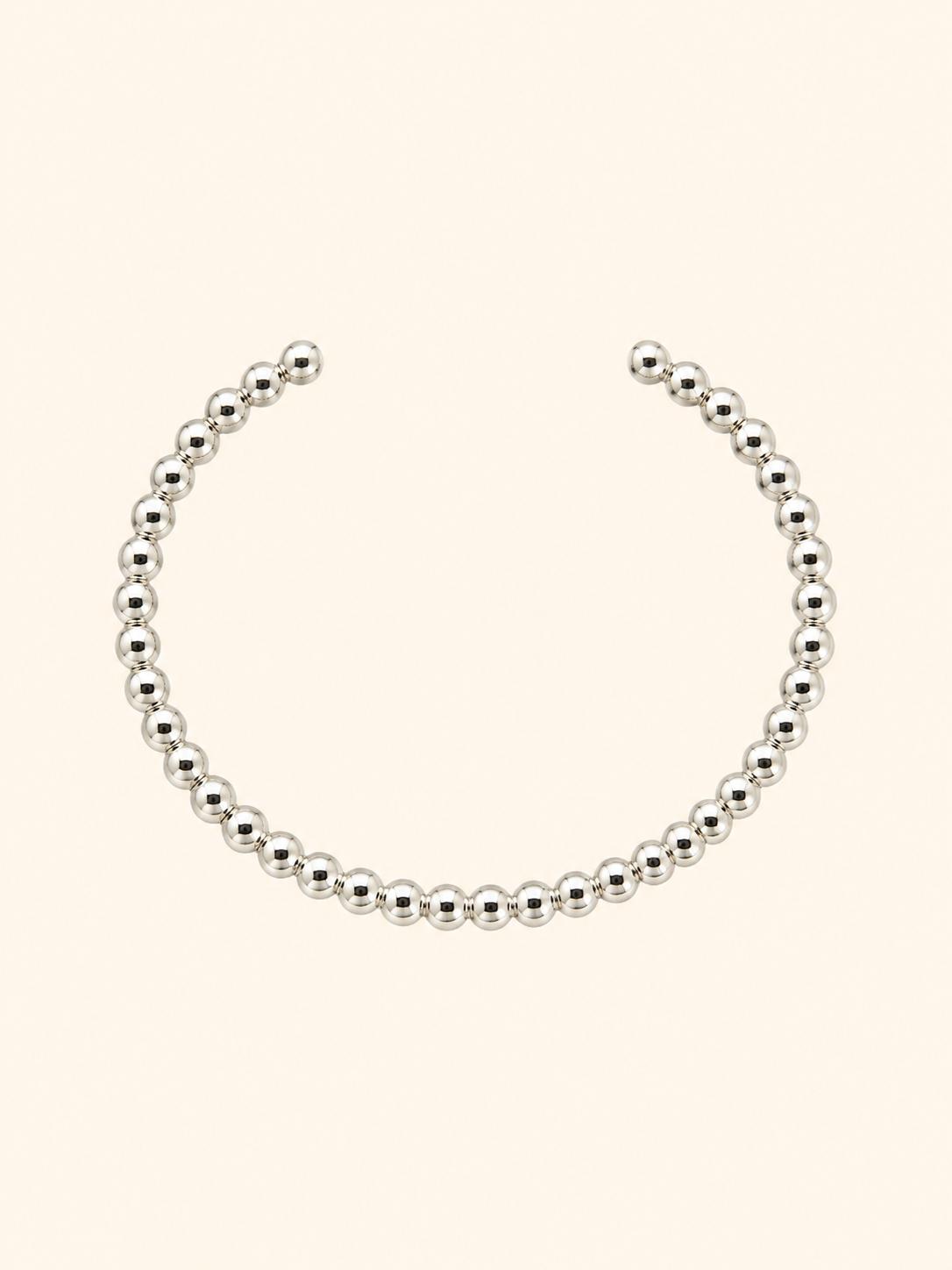 Bracciale Rigido a Sfere – Argento / Oro