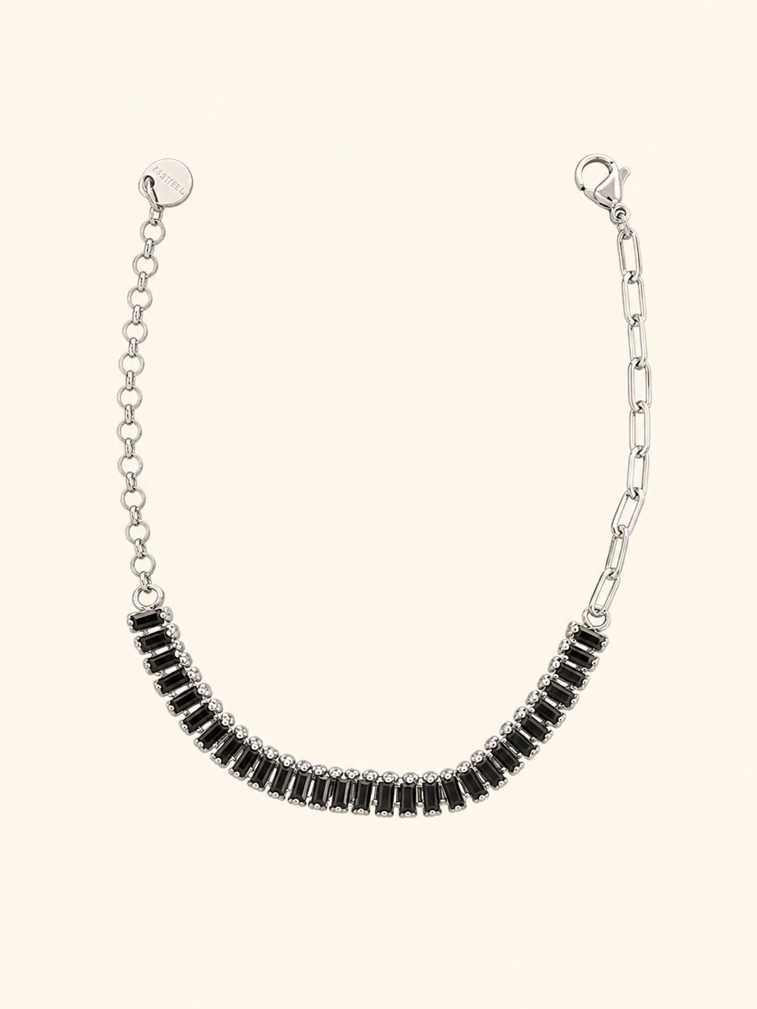 Bracciale Tennis Baguette con Cristalli