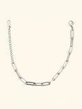 Bracciale Paperclip a Maglie Larghe – Argento / Oro