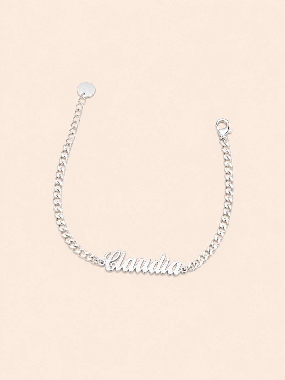 Bracciale con Nome – Catena Grumetta Argento