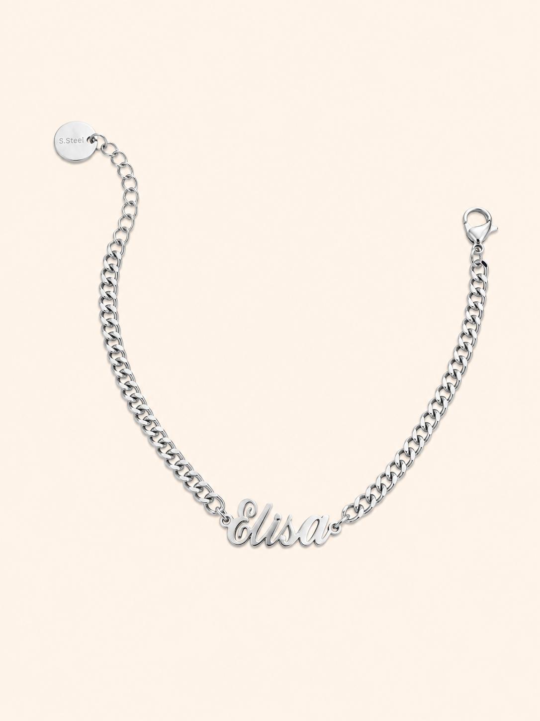 Bracciale con Nome – Catena Grumetta Argento