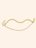Bracciale Doppio Herringbone + Catena Box – Oro
