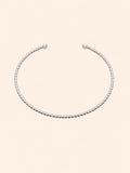 Bracciale Rigido Aperto – Argento / Oro