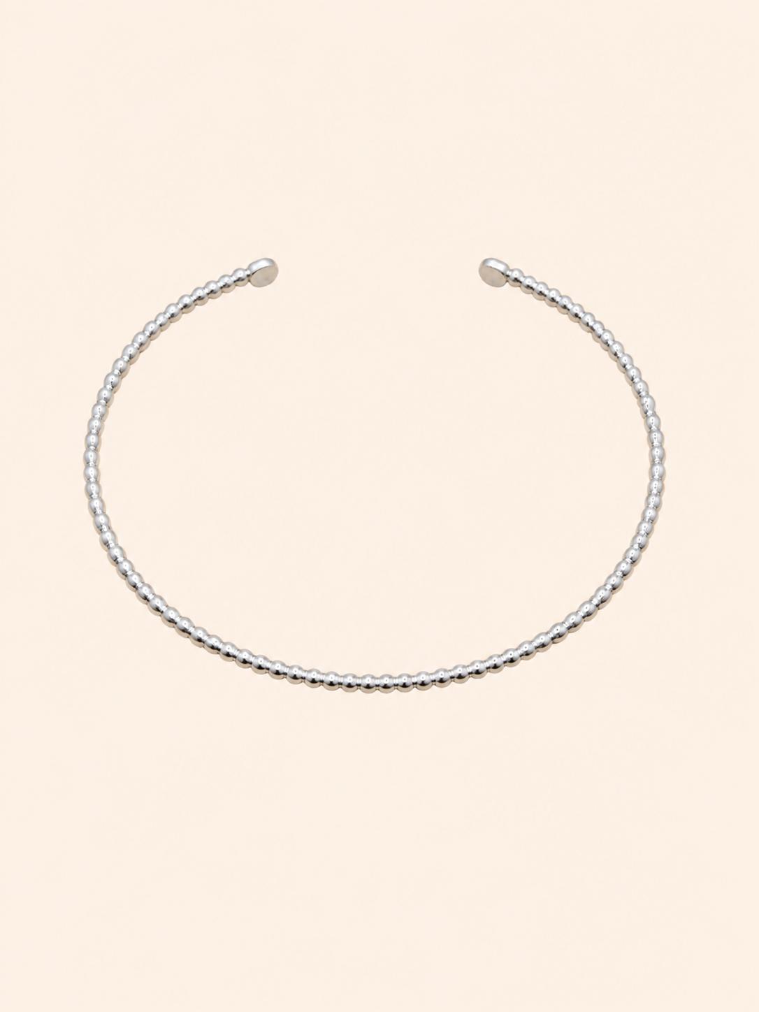 Bracciale Rigido Aperto – Argento / Oro