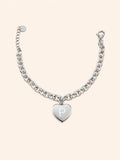 Bracciale con Iniziale a Cuore – Argento